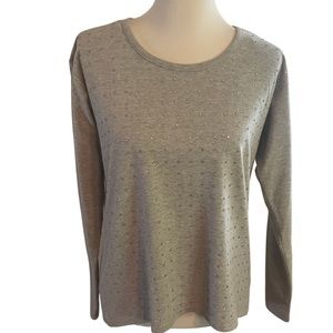 MICHAEL KORS Studded Long Sleeve Top